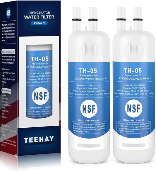 EDR1RXD1 Water Filter 1 Replacement, Compatible with WRS315SDHZ, WRS571CIHZ, WRS555SIHZ, WSF26C3EXF, WRS325SDHZ, WRF560SEHZ, WRF560SEHB, WRF560SEHW, WRF560SEHV, WRS555SIHW, WRS555SIHV, 2 Pack