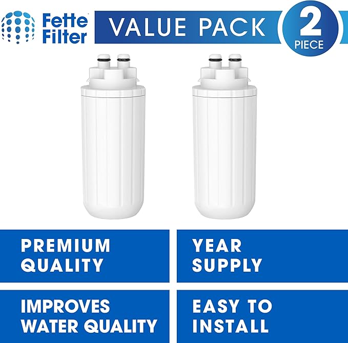 Fette Filter - Replacement Water Filter Cartridge Compatible with Hub Replacement Water Filter for Hub Instant Powerful Counter Water Filtration Device - Pack of 2