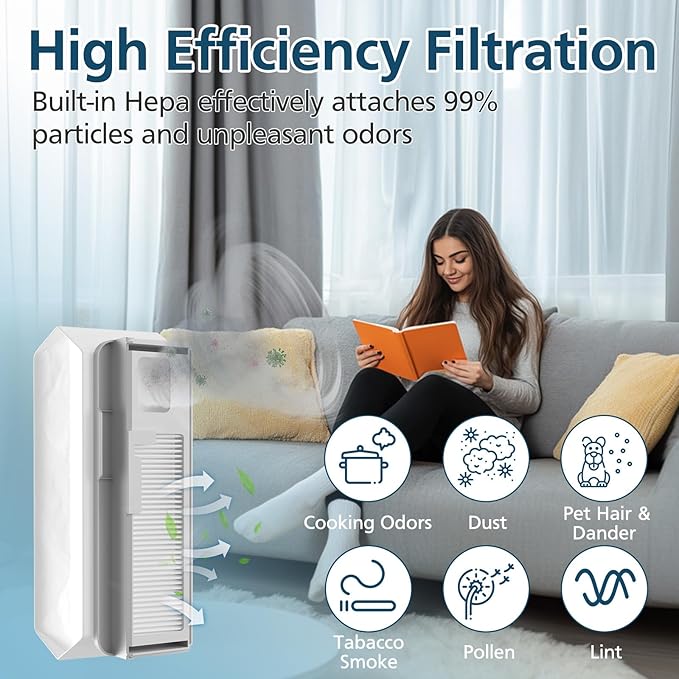 8 Pack Dust Bags for Narwal Freo X Ultra & Freo X Plus Robot Vacuum, 1L Capacity Disposable Dust Bag Replacement with Built-in Hepa Fil-ter