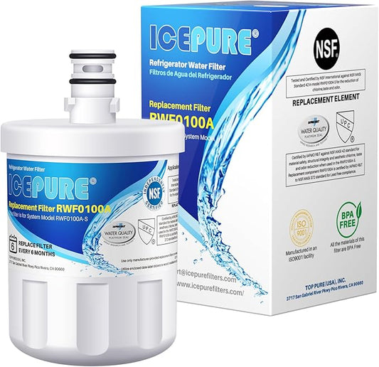 ICEPURE 5231JA2002A Refrigerator Water Filter,Compatible with LG LT500P, ADQ72910911, GEN11042FR-08, ADQ72910901, ADQ72910907, LFX25974ST, LFX25973S, Kenmore 9890, 469890 1PACK