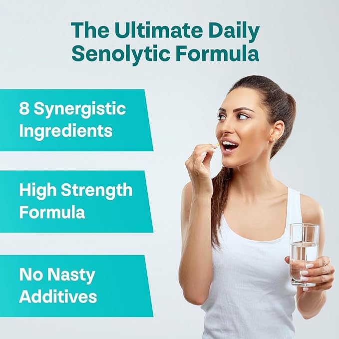 Senolytic 8 Pack of 2 | 240 Capsules | Powerful Senolytics Supplement | 8 Ingredient Formula | Fisetin, Quercetin, NAC N-Acetyl-Cysteine, Gama Tocotrienols for Optimal Health