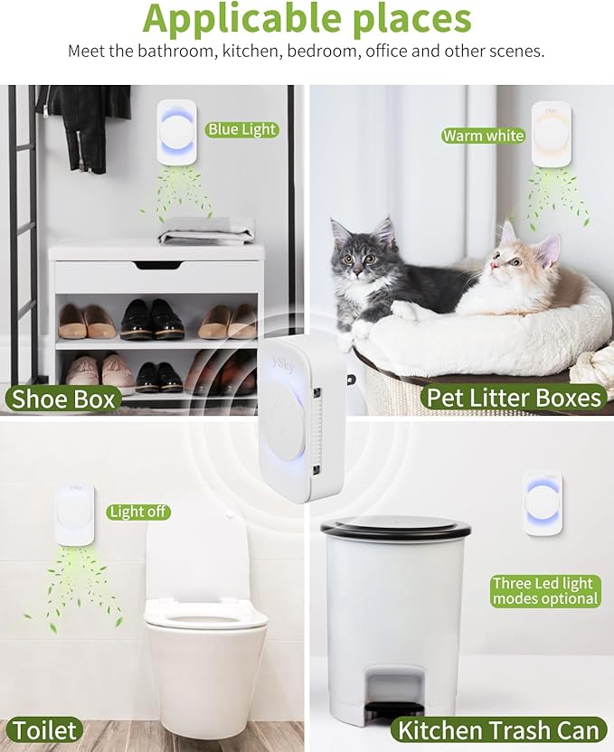 ySky Plug In Air Purifier for Home (3 packs), Negative Ion Air purifier,Quiet Ionizers Air Freshener for home,Bathroom,Bedroom,Portable Air Purifiers for Odor,Pet smell,Mini Air ionizers