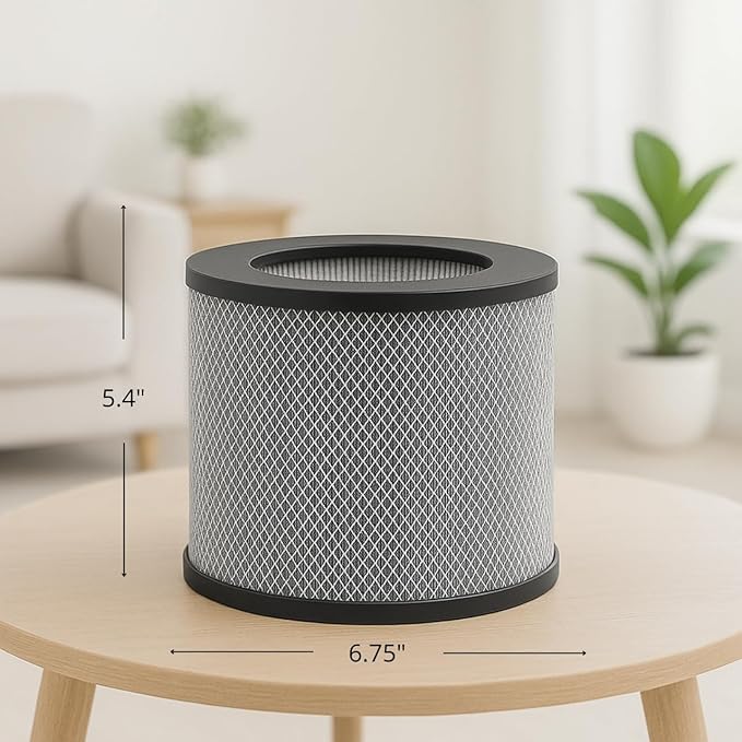 Nispira 3-in-1 True HEPA Activated Carbon Filter Replacement For Bissell MYair Personal Air Purifier 2780A 2780 27809, Compared to Part 2801. Size 7" x 7" x 6.1". 3 Pks (NOT FOR MODEL 3139A)