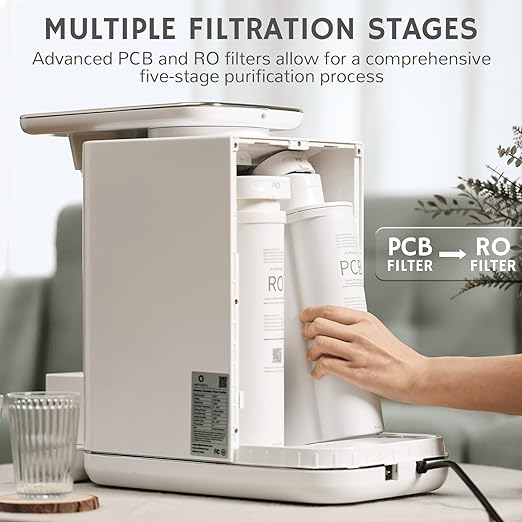 Airthereal Reverse Osmosis Countertop Water Filter System, 5 Stage Purification, 3:1 Pure to Drain, Portable 6L Water Purifier, Pristine Pro6H (No Installation Required)