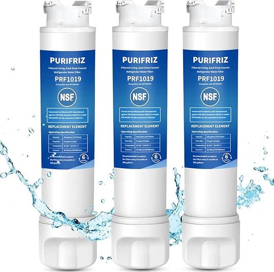 EPTWFU01 Refrigerator Water Filter Compatible with RWF5800A, EPTWFU01, EWF02, Pure Source Ultra II, Pure Source Ultra 2, 012505454226, 4562222, 6 Month / 300 Gallon，3 Pack
