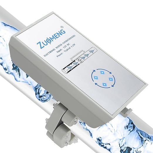 Electronic Water Descaler, Zuomeng Whole House Descaler with High Efficiency in Dissolving Scale for 5000-10000 sq ft Homes, 2” Pipes, Water Softener Alternative, No Chemicals, Salt or Filters