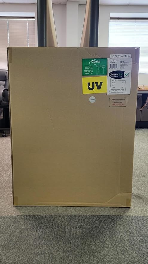 Hunter HP850 Air Purifiers for Home Large Room and Bedroom. True HEPA Air Purifier for Pets, Odors, Allergens, Smoke, Dust. 4 Fan Speeds, Quiet Sleep Mode, UV Mode. Filters 2585 Ft² per hour. Graphite