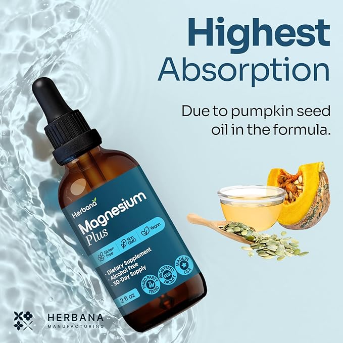 Magnesium Complex Plus 2 fl oz Liquid Drops - Advanced Magnesium Citrate, Glycinate, L-threonate with Vitamins B6, D, C Supplement - High Potency 100% Absorption - 30-Day Supply