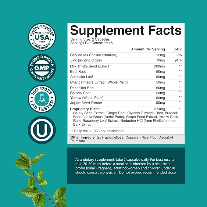 Natures Craft Bundle of Liver Cleanse Detox & Repair 90 Capsules and Green Coffee Bean Extract for Uric Acid