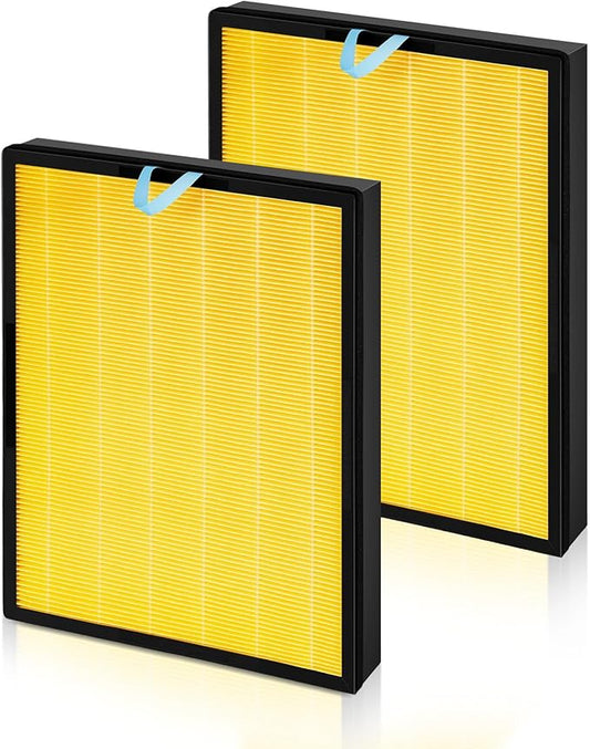 Vital 200S Pet Care Replacement Filter for LEVOIT Vital 200S & 200S-P Air Purifier, 2 Pack H13 Activated Carbon Filter, Compatible with Vital 200S-RF (LRF-V201-WUS),Yellow