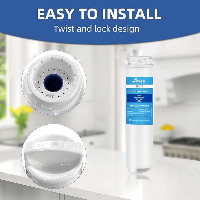 GSWF Water Filter Replacement for GE GSWF, SmartWater GSWFDS 100810 238C2334P001, Kenmore 46-9914, 469914, Reduce Lead, 3 Pack