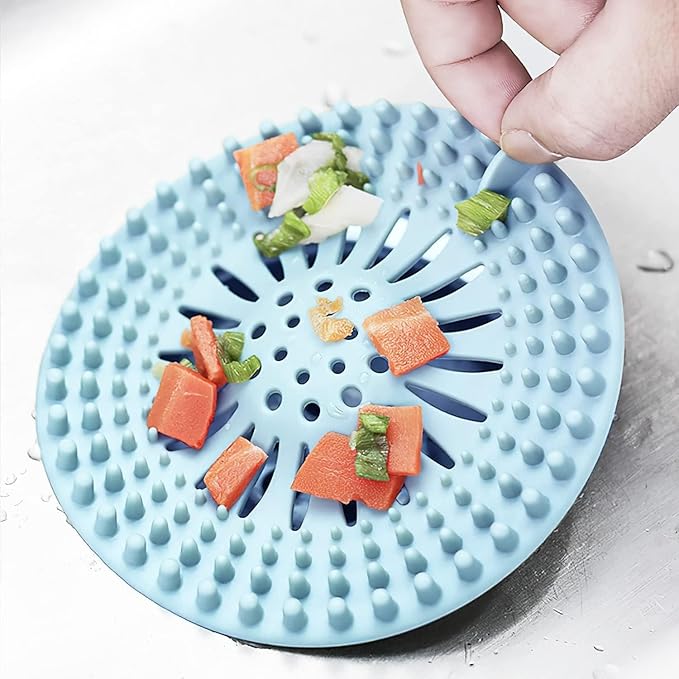 2 Pack – 3-in-1 Kitchen Sink Drain Strainer Stopper, 304 Stainless Steel Pop Up Sink Plug with Removable Filter Basket, Fits 3-1/2” US Standard Drain, Anti-Clog, Rustproof, Odor Blocker