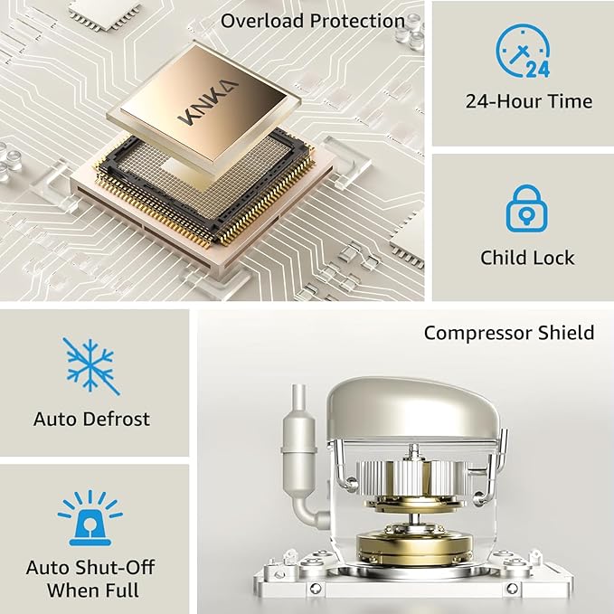 2500 Sq.Ft Dehumidifiers for Home with Drain Hose Max 34 Pints, Dehumidifier for Basement, Bedroom, Bathroom, Large Room, Three Modes, Intelligent Humidity Control, Dry Clothes, 24HR Timer