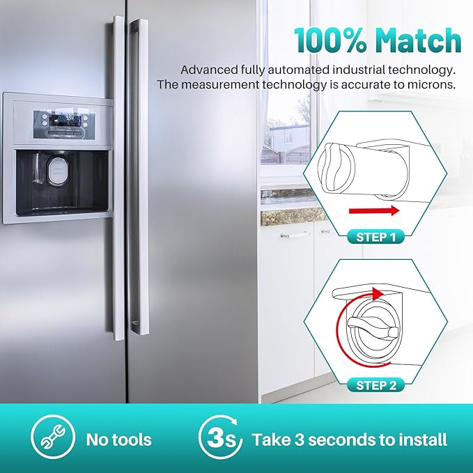 ICEPURE PLUS RWF1000AH NSF/ANSI 53 Certified Refrigerator Water Filter Replacement for Kenmore 46-9990, LG LT600P 5231JA2006B 5231JA2006A-S, KENMORECLEAR 9990, FML-2, LSC27931ST, LFX25960ST, 2PACK