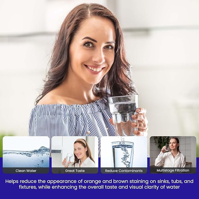 Crystal Quest Lead Water Filter Cartridge – Advanced Lead & Cyst Filtration, Durable PP Build, Steady Flow, Easy Installation, Long-Lasting Use, Fit for Crystal Quest Systems - 4-5/8" x 9-3/4"