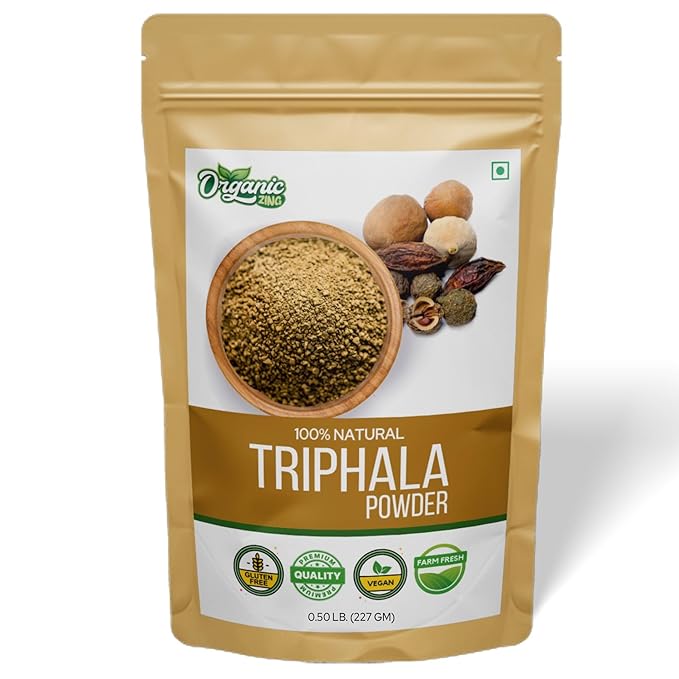 Triphala Powder – Sundried Amla, Bibhitaki and Haritaki Fruits- 227 Gram Pack of 1