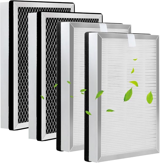 25 Replacement Filter Compatible with MA Series Air Purifier 25 S1/W1/B1,3 in 1 Stage with Pre-filter,High-Efficiency Core Layer,and Activated Carbon,4-Pack