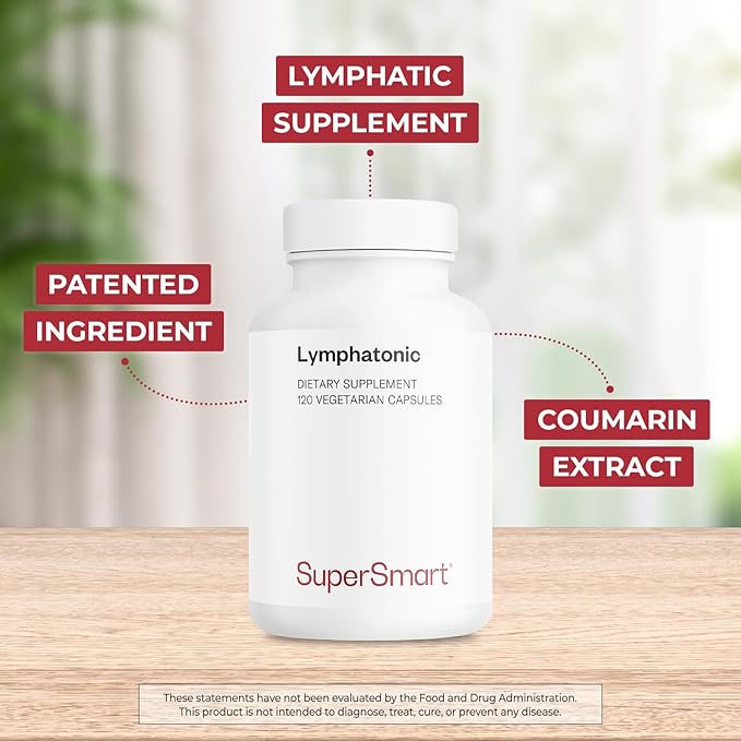 Supersmart - Lymphatonic 40mg per Day - Lymphatic Drainage Supplement - Melilotus Officinalis | Non-GMO & Gluten Free - 120 Vegetarian Capsules