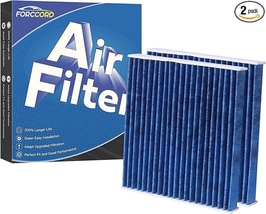 2-Pack Cabin Air Filter Fits for Elantra(17-20), Accent(18-22), Elantra GT(18-20), Forte/Forte 5(20-24), Rio(18-23) Activated Carbon Cabin Filter Replacement 97133-F2000 Car Accessories