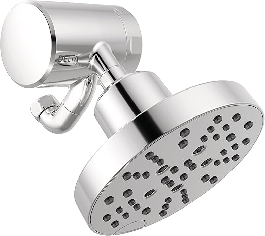 Delta Faucet 5-Setting H2Okinetic Shower Head Chrome with Clarifi Premium Shower Filter Attachment with Filter