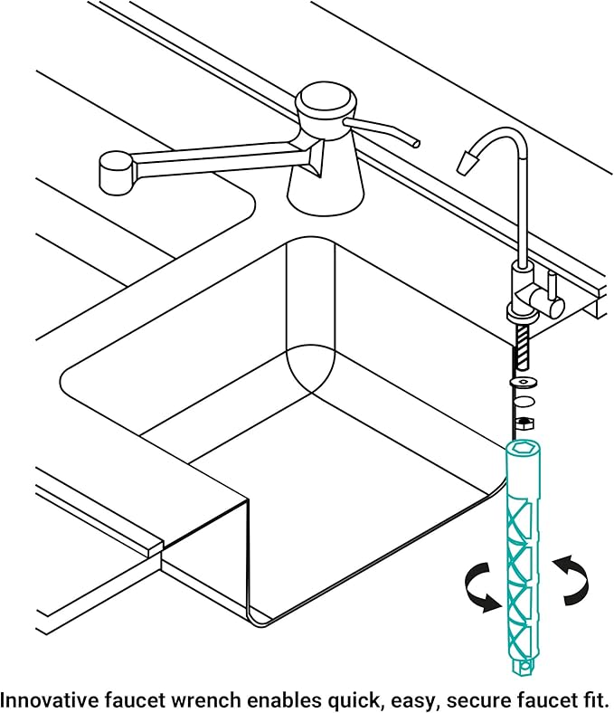 Non-airgap RO Faucet Reverse Osmosis Drinking Water Filtration System Water Dispenser Spout (Dark Oil Rubbed Bronze). Vase Style with Faucet Wrench RO-FW148. NSF Certified.