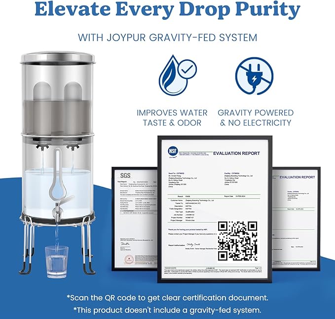 8.46-Inch 3-Stage Filtration Ceramic Purification Elements NSF/ANSI 42&372 Certified,Replacement for Berkey® ProOne® Ceramic Filter BB9-2® or Berkey® Big+ Gravity Water Filter System (2 Pack)