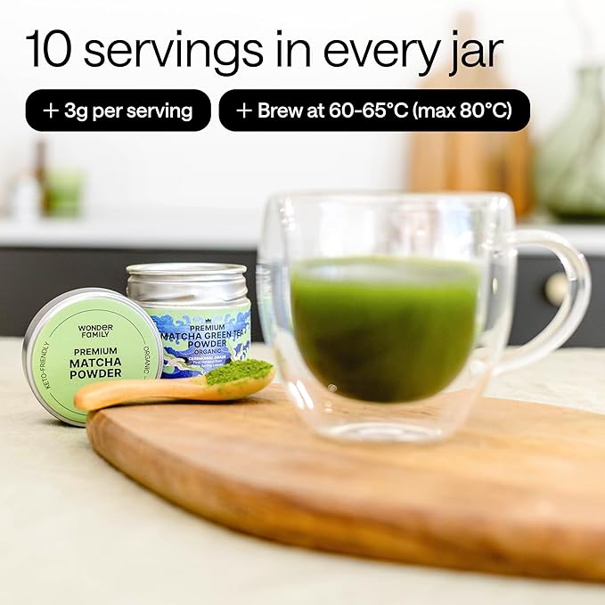 Matcha Organic Ceremonial Grade Green Tea Powder – Premium First Harvest from Japan – USDA Organic, Non-GMO, Gluten-Free – Tin for Tea, Lattes & Smoothies - 1oz