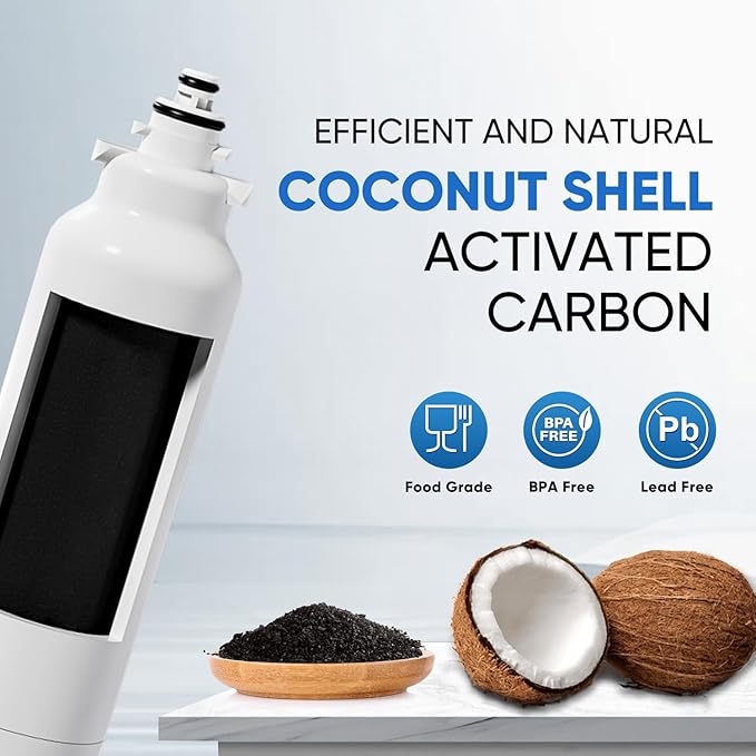 PUREPLUS Replacement for ADQ73613401, LG® LT800P®, LT800PC, ADQ736134, ADQ73613402, LSXS26326S, LSXS26366S, LMXS30776S, LSXS26366D, LMXC23746S, 46-9490, Refrigerator Water Filter, 2 Pack