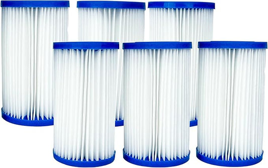 Cold Plunge Water Filter Cartridges, 20 Micron Sediment Filters, 5” Universal Fit (2.5” x 5”), Compatible with Cold Plunge Chillers & Whole Home Systems, Pack of 6