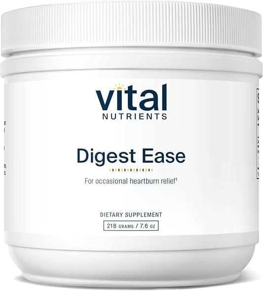 Vital Nutrients Digest Ease (Formerly Heartburn Tx) | Occasional Heartburn & Indigestion Relief | Supports Healthy GI Function & Helps Soothe GI Tract | Gluten, Dairy, Soy Free | Non-GMO | 50 Servings