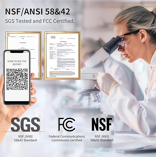 TOKIT U1 SE Under Sink Reverse Osmosis Water Filter System with Faucet 400 GPD High Flow 2:1 Pure to Drain Tankless RO Under Sink Water Filtration System FCC/SGS, NSF/ANSI 58&42 for Home Reduce TDS