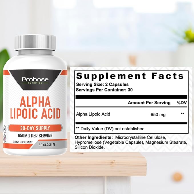 Alpha Lipoic Acid (ALA) 60 Capsules 30-Day Supply