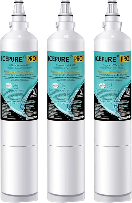 ICEPURE PRO NSF/ANSI 401 Lt600p Replacement for LG 5231JA2006A KENMORE 9990, 5231JA2006B, KENMORECLEAR 46-9990, 5231JA2006A-S, WFC2001, LSC27931ST, FML-2,RWF1000A Refrigerator Water Filter 3PACK