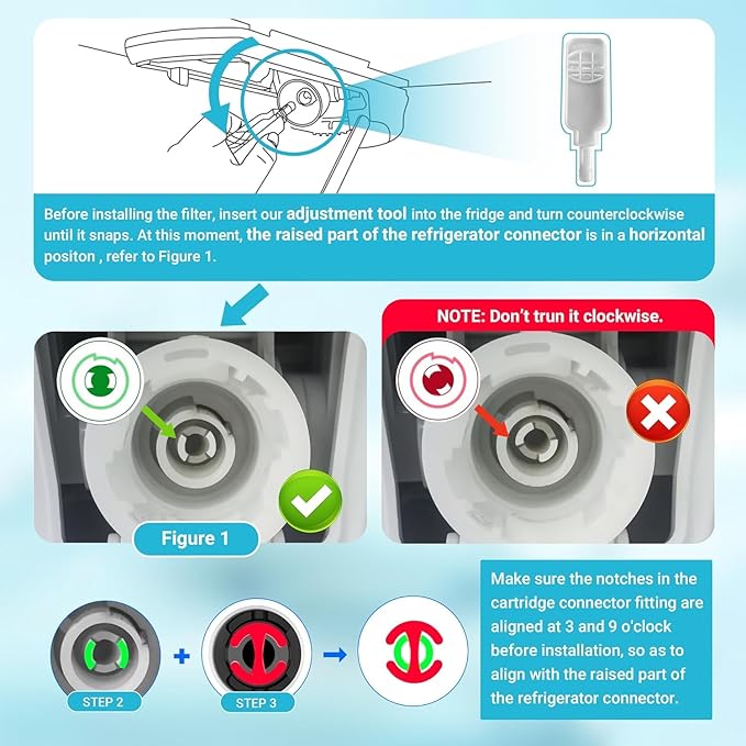 AQUA CREST LT1000PC ADQ747935 MDJ64844601 NSF Certified Refrigerator Water Filter, Replacement for LG® LT1000P®, LT1000PCS, ADQ74793501, ADQ74793502, Kenmore 469980, 9980, Pack of 2