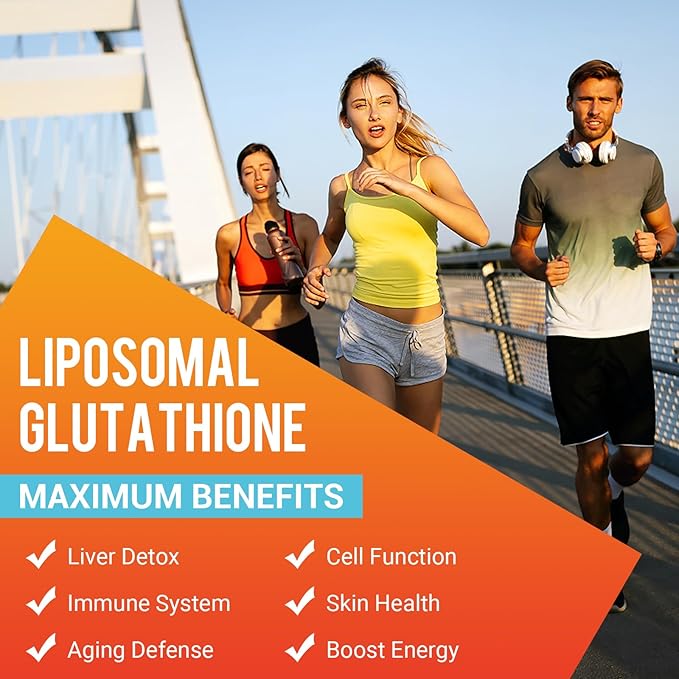 Liposomal Glutathione Softgels, Enhanced Absorption - Liposomal Delivery, Active Form L-Glutathione, Cellular, Immune Function & Liver Detox, Rich in Antioxidant Formula, Gluten Free, 120 Softgels