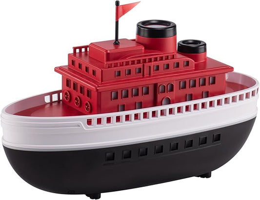 300ML Cartoon Modeling Ship Aroma Essential Oil Diffuser & Cool Mist Dual-Hole Boat Humidifier with 7-Color LED Night Lights | Ultrasonic Quiet | Auto Shut-Off | Home Office Nursery Decor Gift