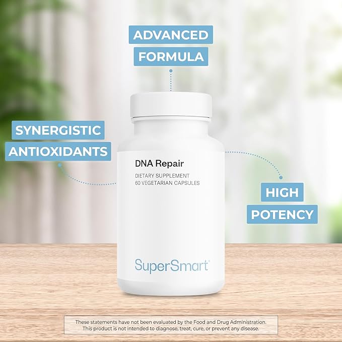 Supersmart DNA Repair (Advanced Formula) - with AC-11, Sulforaphane Glucosinolate, SOD Gliadins Complex - High Potency Antioxidant Supplement | Non-GMO & Gluten Free - 60 Vegetarian Capsules