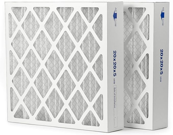 Filters Fast Compatible Replacement for Honeywell 20x20x5 Air Filter MERV 8 FC100A1011 Pleated AC Furnace, Actual Size: 19.75 x 19.875 x 4.375, 2-Pack