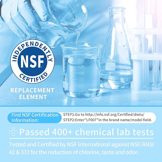 Lifefilter Replacement for MWF Refrigerator Water Filters, MWFP, HDX FMG-1, MWFA, GWF, GSE25GSHECSS, WFC1201, RWF1060, 197D6321P006, 9991, PC75009, 4 Pack