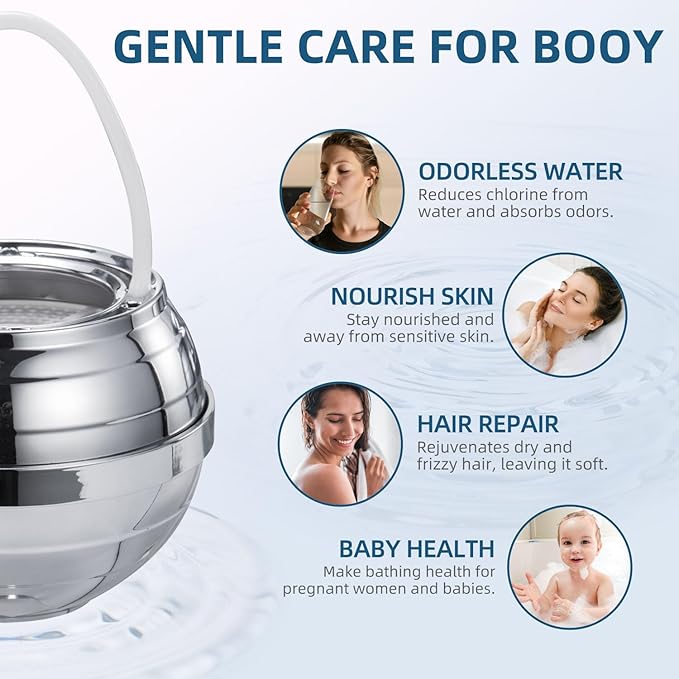 Bath Water Filter, Bathtub Water Filter, Bath Filter for Tub，Bath WaterFilter for Tub Faucet - BPA Free - Grey