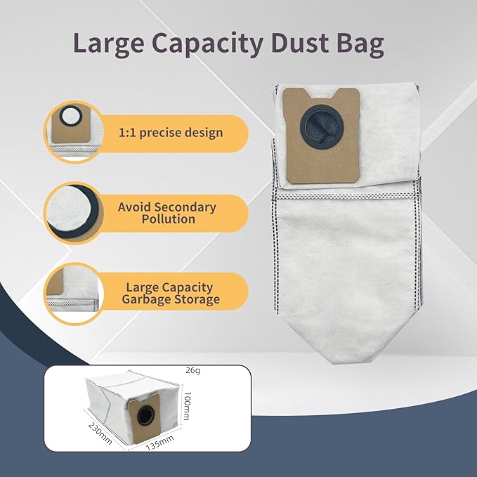 Accessories Replacement for eufy C20 Robot Vacuum Accessories 1x Mainbrush,2X Filters,4X Moppads,3X Dust Bags,4X sidebrushes