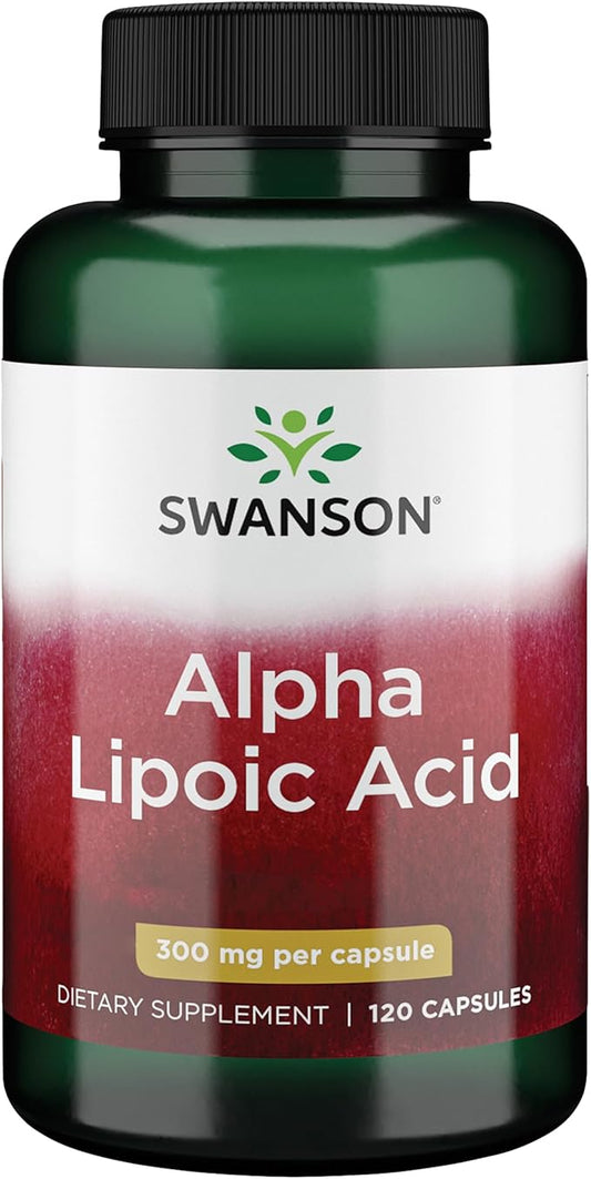 Swanson Alpha Lipoic Acid Health Supplement 300 mg 120 Capsules