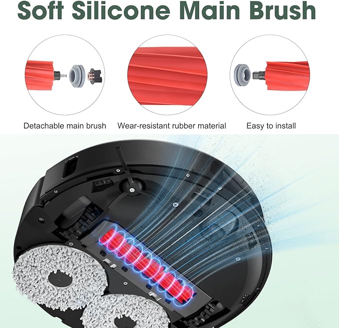 23PCS Replacement Accessories Kit Compatible with Roborock Qrevo S/Qrevo Pro/Qrevo MaxV/Qrevo Plus Include Main Brush, HEPA Filters, Mop Pads, Side Brushes, Dust Bag and Cleaning Tools