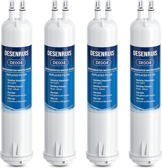 4396841 Replacement for EDR3RXD1, Filter 3, KAD3RXD1, WHR3RXD1, Compatible with Kenmore 46-9083,46-9030, 9030, 9083 Water Filter, Pack of 4, By DESENRUIS