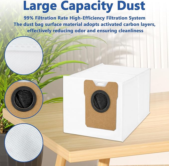 28 Pack C20 Omni Replacement Parts Accessories for Eufy C20 Omni Robot Vacuum Kit, 2 Roller Brush, 4 HEPA Filters, 6 Mop Pads, 6 Dust Bags, 8 Side Brushes,1 Cleaning Brush 1 Screwdriver