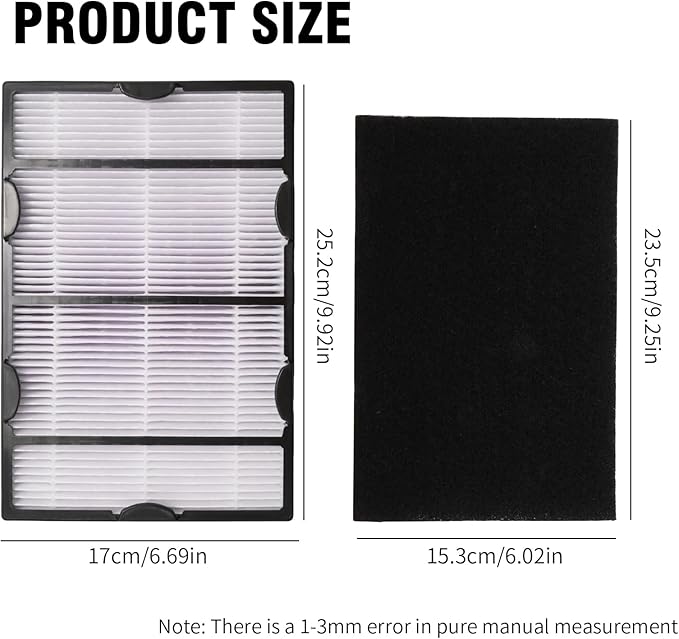 3 Pack Hapf600 Replacement Filters Kit fit for Holmes HAP615 HAP625 HAP650 Hapf600 filter B (Hapf600 Replacement Filters, Air Purifier Parts & Accessories)