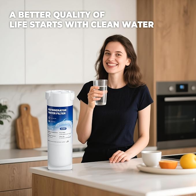 XWF Water Filter Replacement Compatible with GE XWF Water Filter,（Not XWFE), fit for WR17X30702 GBE21,Pack of 4,By YPMQY