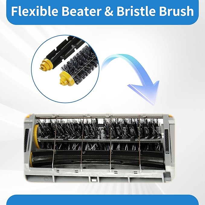 Replacement Parts Bristle Brushes Filters & Side Brush & Tools Compatible with iRobot Roomba 600 Series 550 560 614 618 620 630 650 660 665 680 685 690 692 694 695 Vacuum Accessories