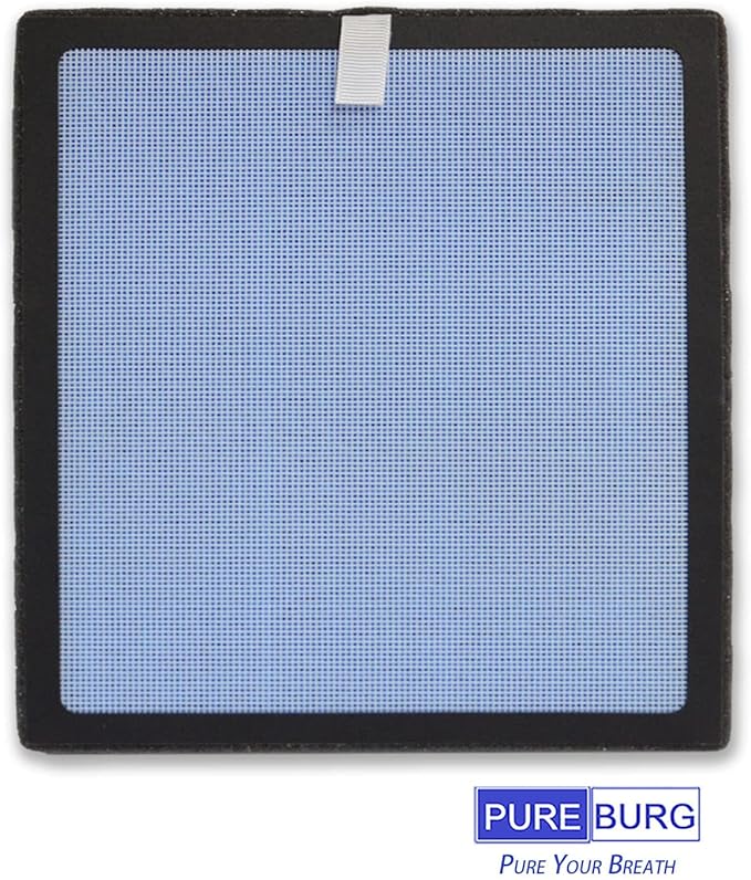 PUREBURG Replacement Filters Compatible with YIOU R1 P1802 Air Purifier & Elechomes P1801 Air Purifier,2-Pack H13 True HEPA & Activated Carbon 2-in-1 3-Stage Filtration