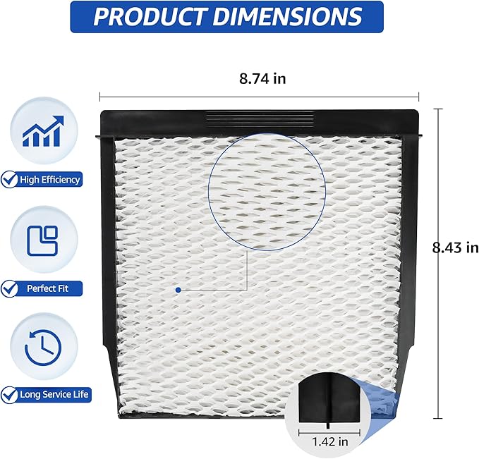 1040 Super Wick Humidifier Filter Replacement for Essick Air AIRCARE Humidifiers Filter B40 B40-C 3D6 100 5D6 700 7D6 100 D46 720 CM330AWHT CM330ABLK CM330DWHT CM330DBLK - 4 Pack